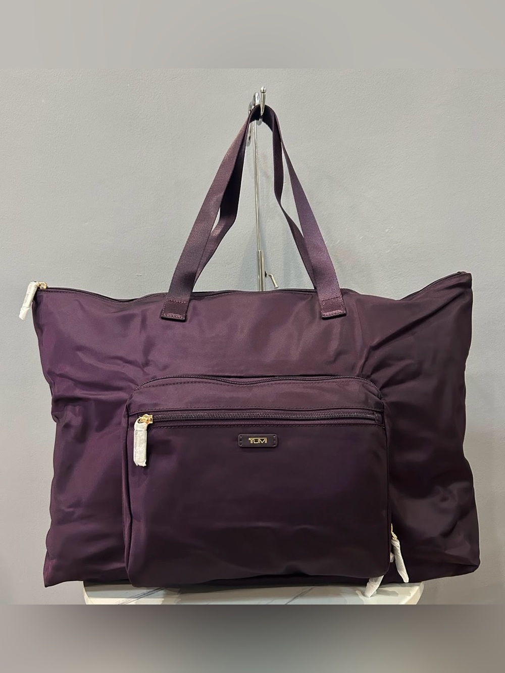 NWT TUMI Packable/Foldable Tote Blackberry
